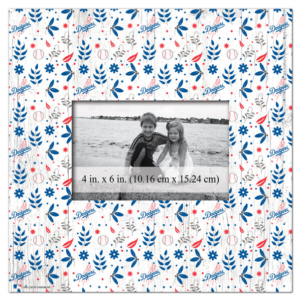 Wholesale MLB1004-Floral Pattern 10x10 Frame / M1004-Los Angeles Dodgers