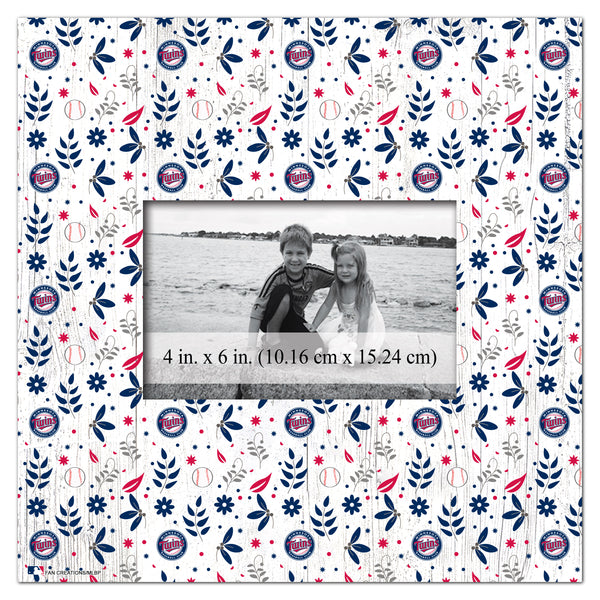 Wholesale MLB1004-Floral Pattern 10x10 Frame / M1004-Minnesota Twins