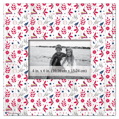 Wholesale MLB1004-Floral Pattern 10x10 Frame / M1004-St. Louis Cardinals