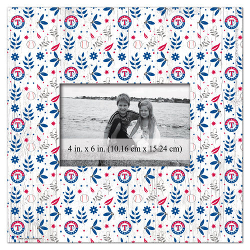 Wholesale MLB1004-Floral Pattern 10x10 Frame / M1004-Texas Rangers