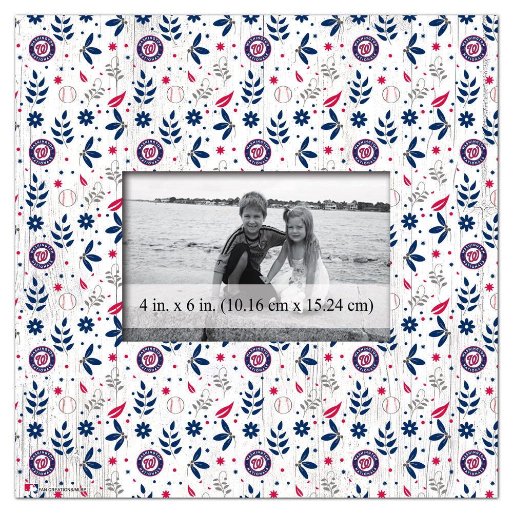 Wholesale MLB1004-Floral Pattern 10x10 Frame / M1004-Washington Nationals