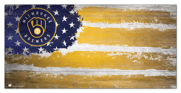 Wholesale MLB1007-Flag 6x12 / M1007-Milwaukee Brewers