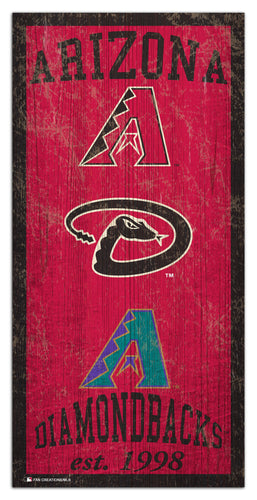 Wholesale MLB1011-Heritage Logo 6x12 / M1011-Arizona Diamondbacks
