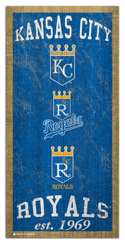 Wholesale MLB1011-Heritage Logo 6x12 / M1011-Kansas City Royals