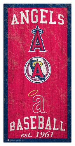 Wholesale MLB1011-Heritage Logo 6x12 / M1011-Los Angeles Angels