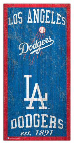 Wholesale MLB1011-Heritage Logo 6x12 / M1011-Los Angeles Dodgers