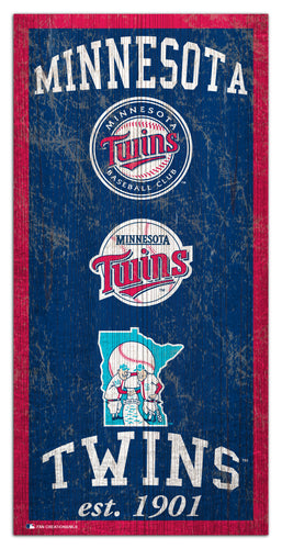 Wholesale MLB1011-Heritage Logo 6x12 / M1011-Minnesota Twins