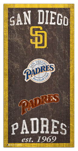 Wholesale MLB1011-Heritage Logo 6x12 / M1011-San Diego Padres