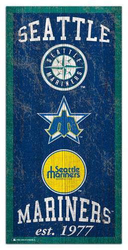 Wholesale MLB1011-Heritage Logo 6x12 / M1011-Seattle Mariners