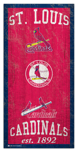 Wholesale MLB1011-Heritage Logo 6x12 / M1011-St. Louis Cardinals