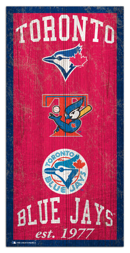 Wholesale MLB1011-Heritage Logo 6x12 / M1011-Toronto Blue Jays