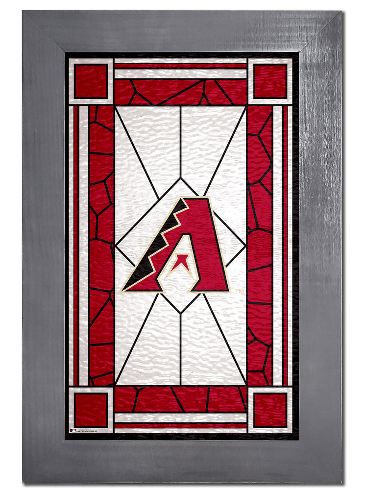 Wholesale MLB1017F-Stained Glass with Frame / M1017-Arizona Diamondbacks