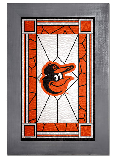 Wholesale MLB1017F-Stained Glass with Frame / M1017-Baltimore Orioles