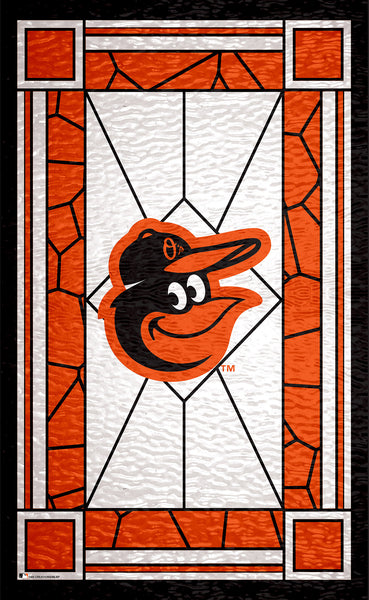 Wholesale MLB1017-Stained Glass 11x19. / M1017-Baltimore Orioles