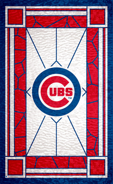 Wholesale MLB1017-Stained Glass 11x19. / M1017-Chicago Cubs