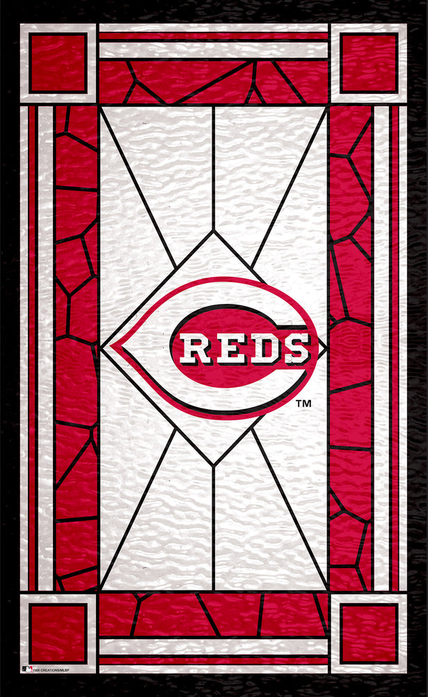 Wholesale MLB1017-Stained Glass 11x19. / M1017-Cincinnati Reds