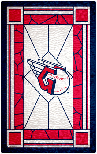 Wholesale MLB1017-Stained Glass 11x19. / M1017-Cleveland Guardians