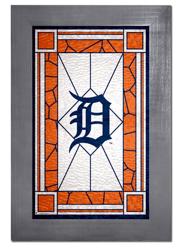 Wholesale MLB1017F-Stained Glass with Frame / M1017-Detroit Tigers