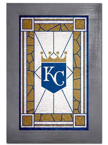 Wholesale MLB1017F-Stained Glass with Frame / M1017-Kansas City Royals