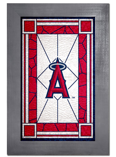 Wholesale MLB1017F-Stained Glass with Frame / M1017-Los Angeles Angels