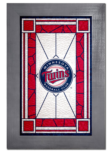 Wholesale MLB1017F-Stained Glass with Frame / M1017-Minnesota Twins