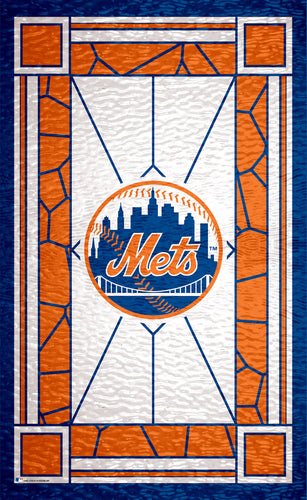 Wholesale MLB1017-Stained Glass 11x19. / M1017-New York Mets