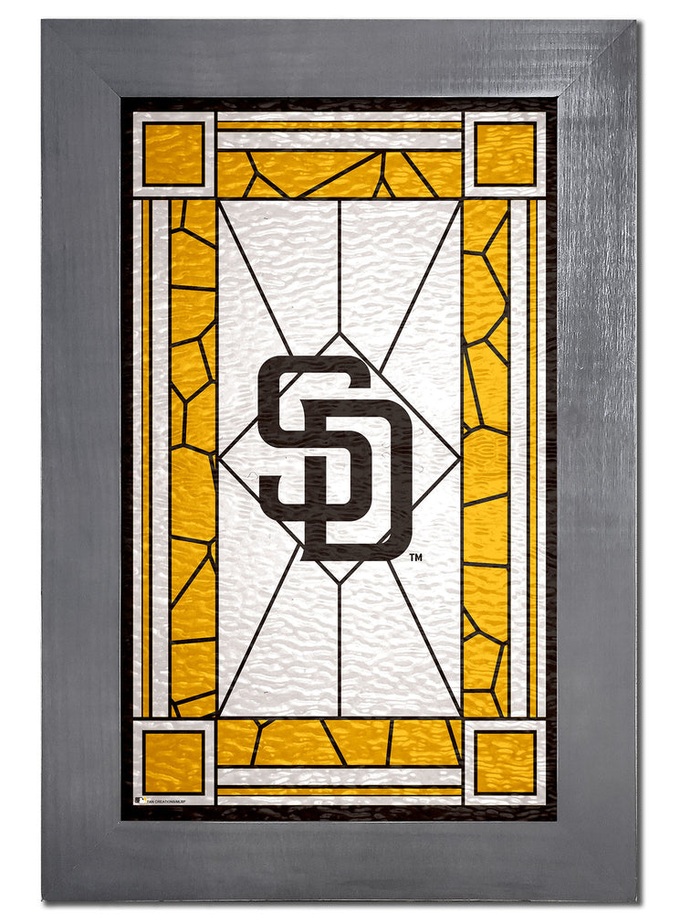 Wholesale MLB1017F-Stained Glass with Frame / M1017-San Diego Padres