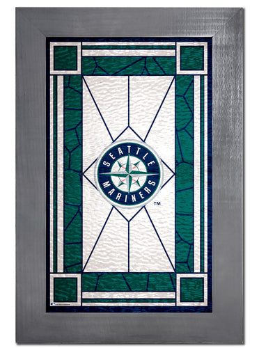 Wholesale MLB1017F-Stained Glass with Frame / M1017-Seattle Mariners