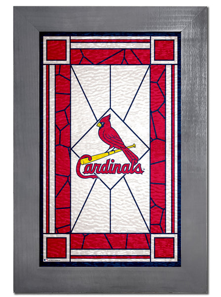 Wholesale MLB1017F-Stained Glass with Frame / M1017-St. Louis Cardinals