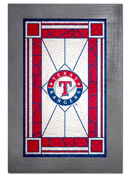 Wholesale MLB1017F-Stained Glass with Frame / M1017-Texas Rangers