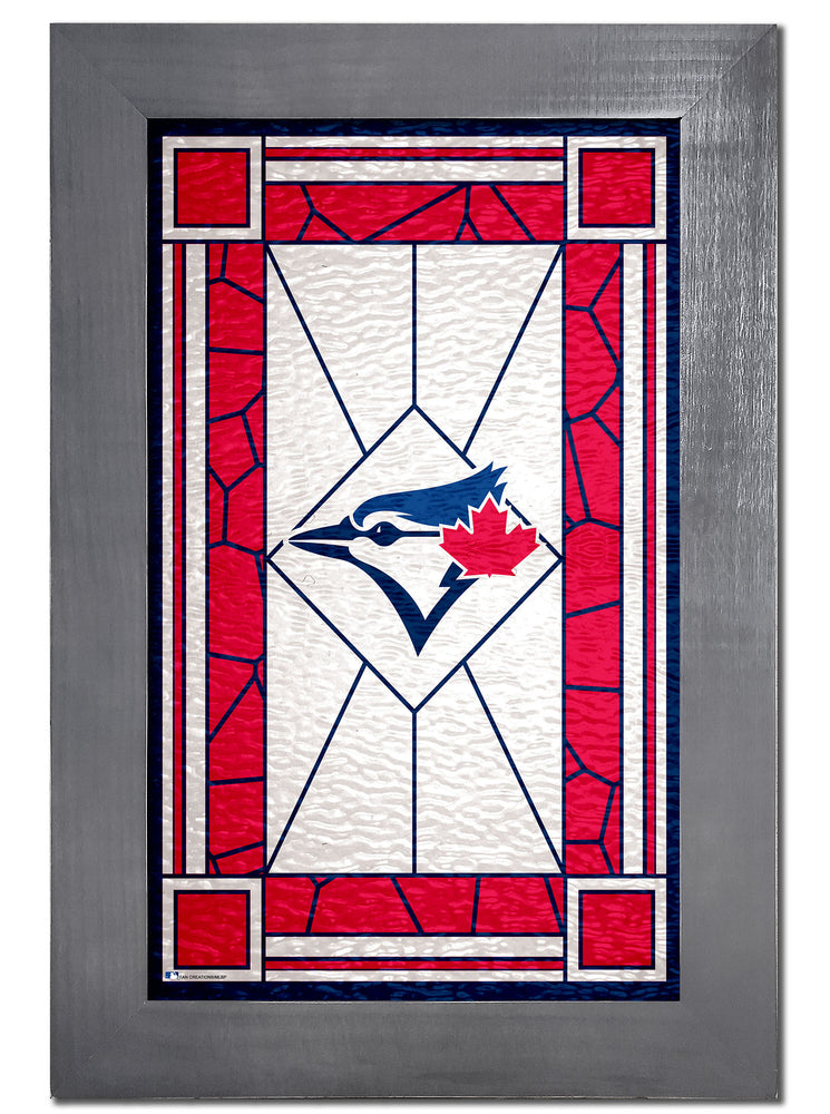 Wholesale MLB1017F-Stained Glass with Frame / M1017-Toronto Blue Jays
