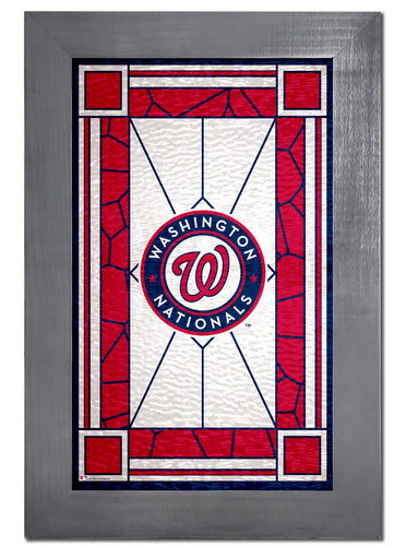 Wholesale MLB1017F-Stained Glass with Frame / M1017-Washington Nationals