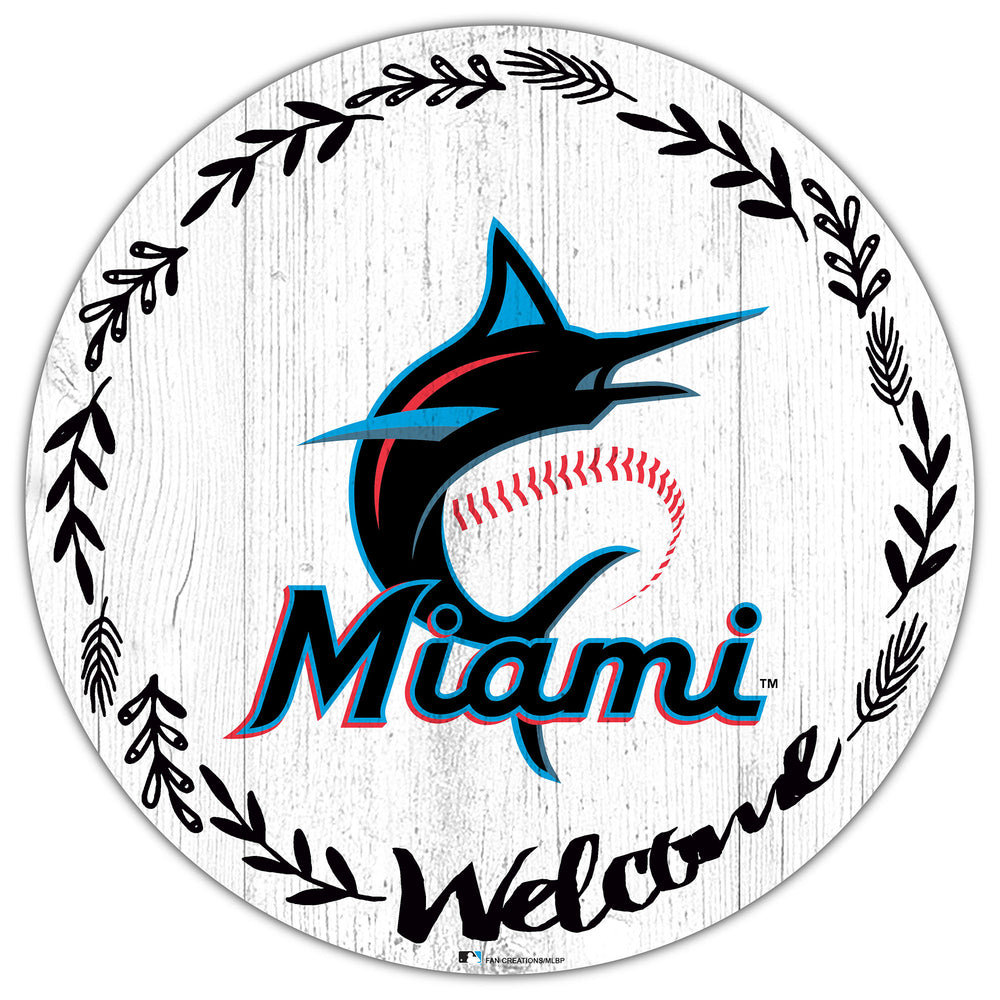 Wholesale MLB1019-Welcome 12in Circle / M1019-Miami Marlins