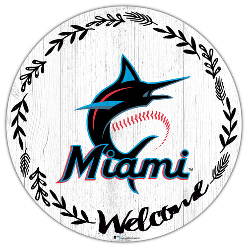 Wholesale MLB1019-Welcome 12in Circle / M1019-Miami Marlins