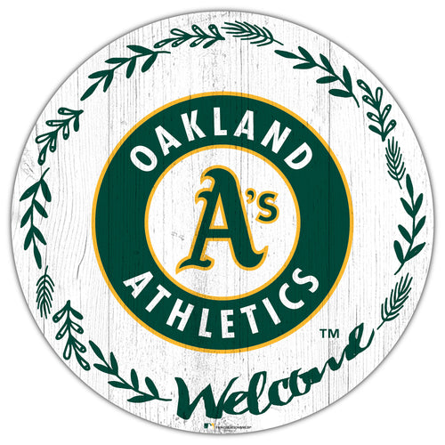 Wholesale MLB1019-Welcome 12in Circle / M1019-Oakland Athletics