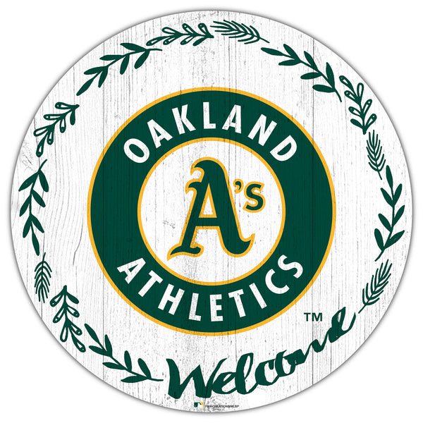 Wholesale MLB1019-Welcome 12in Circle / M1019-Oakland Athletics