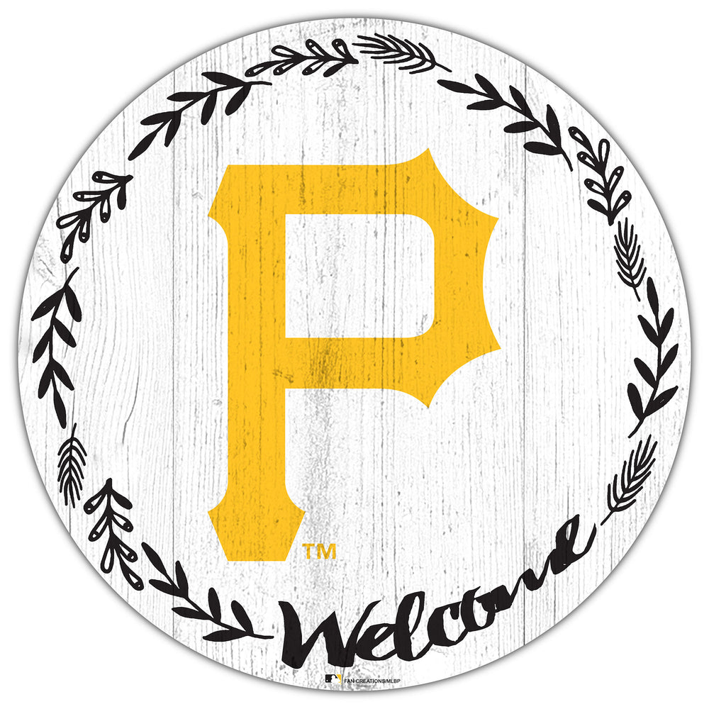 Wholesale MLB1019-Welcome 12in Circle / M1019-Pittsburgh Pirates