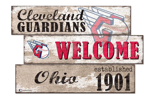 Wholesale MLB1027-Welcome 3 Plank (Todd's Resize) / M1027-Cleveland Guardians