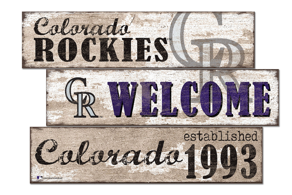 Wholesale MLB1027-Welcome 3 Plank / M1027-Colorado Rockies