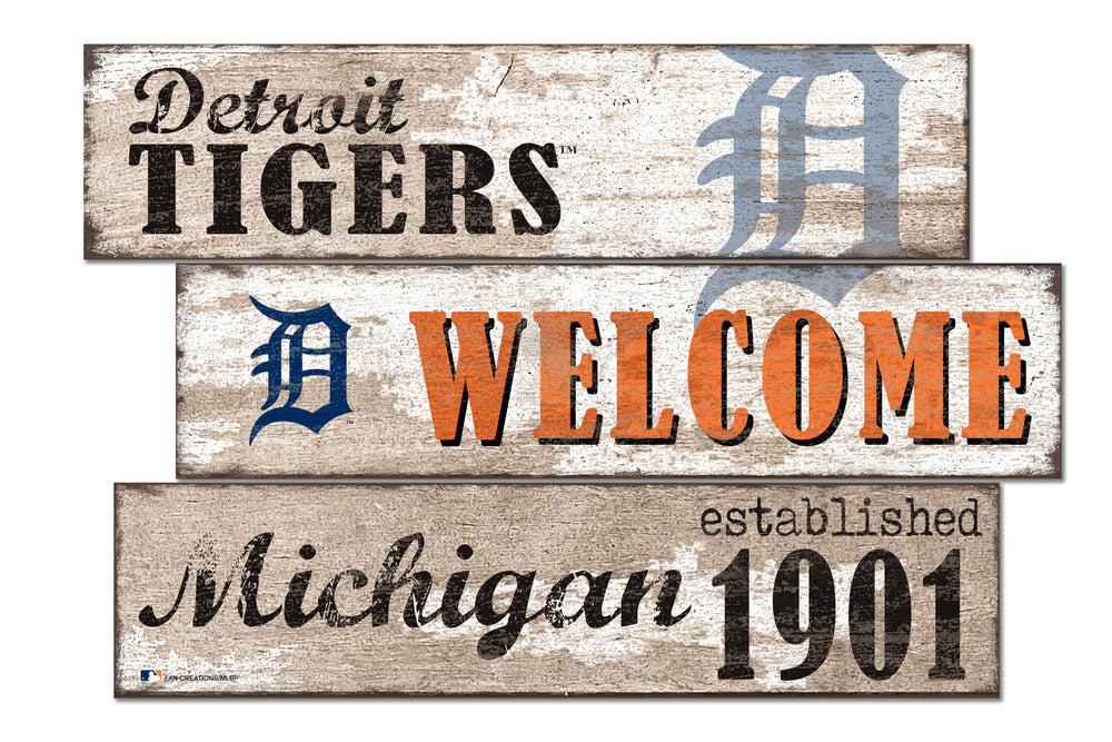 Wholesale MLB1027-Welcome 3 Plank (Todd's Resize) / M1027-Detroit Tigers