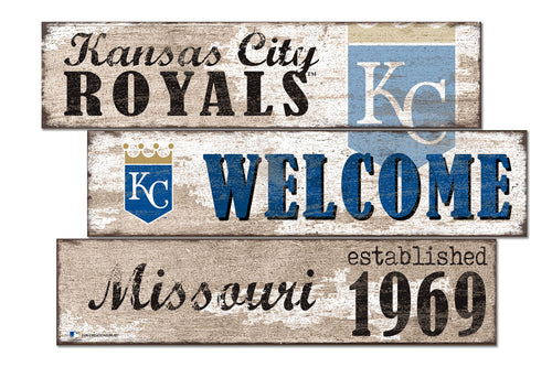 Wholesale MLB1027-Welcome 3 Plank / M1027-Kansas City Royals