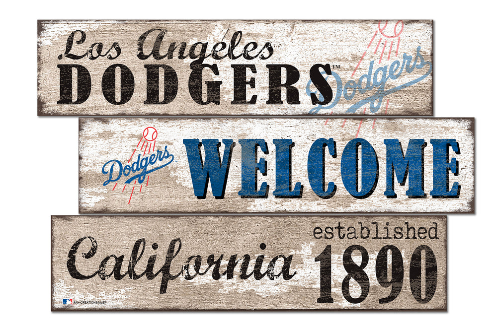 Wholesale MLB1027-Welcome 3 Plank / M1027-Los Angeles Dodgers