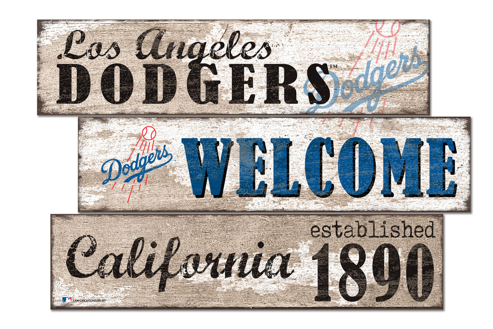 Wholesale MLB1027-Welcome 3 Plank (Todd's Resize) / M1027-Los Angeles Dodgers
