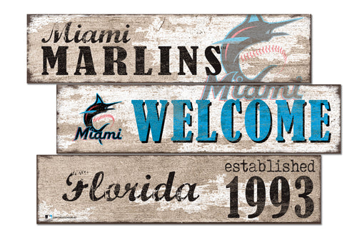 Wholesale MLB1027-Welcome 3 Plank (Todd's Resize) / M1027-Miami Marlins
