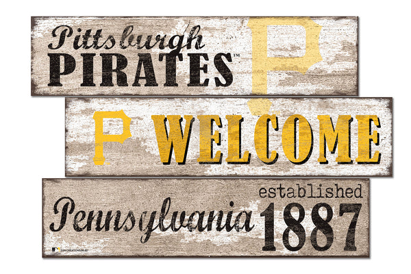 Wholesale MLB1027-Welcome 3 Plank / M1027-Pittsburgh Pirates