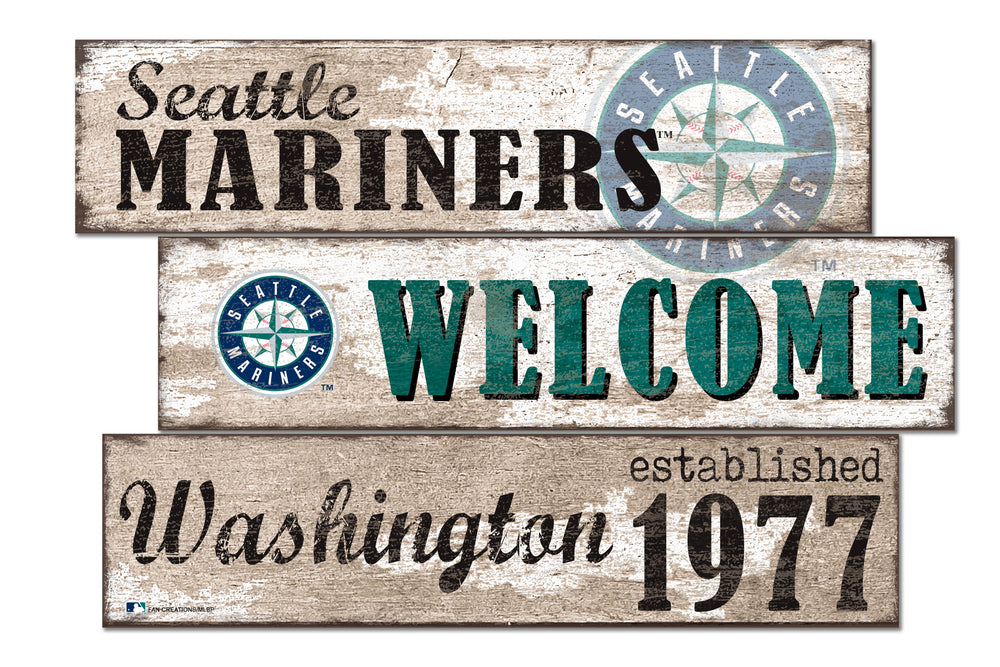 Wholesale MLB1027-Welcome 3 Plank (Todd's Resize) / M1027-Seattle Mariners