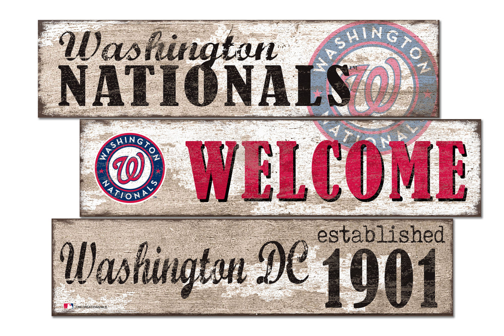 Wholesale MLB1027-Welcome 3 Plank (Todd's Resize) / M1027-Washington Nationals