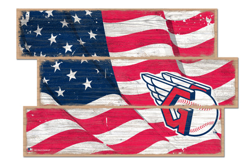 Wholesale MLB1028-Flag 3 Plank / M1028-Cleveland Guardians