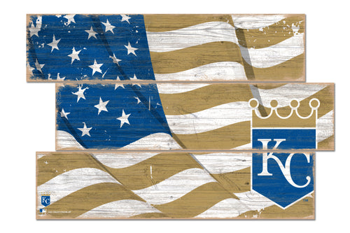 Wholesale MLB1028-Flag 3 Plank (Todd's Resize) / M1028-Kansas City Royals
