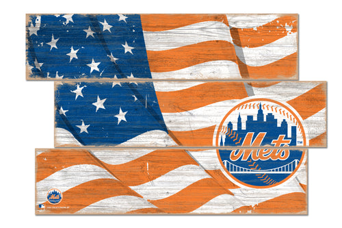 Wholesale MLB1028-Flag 3 Plank (Todd's Resize) / M1028-New York Mets
